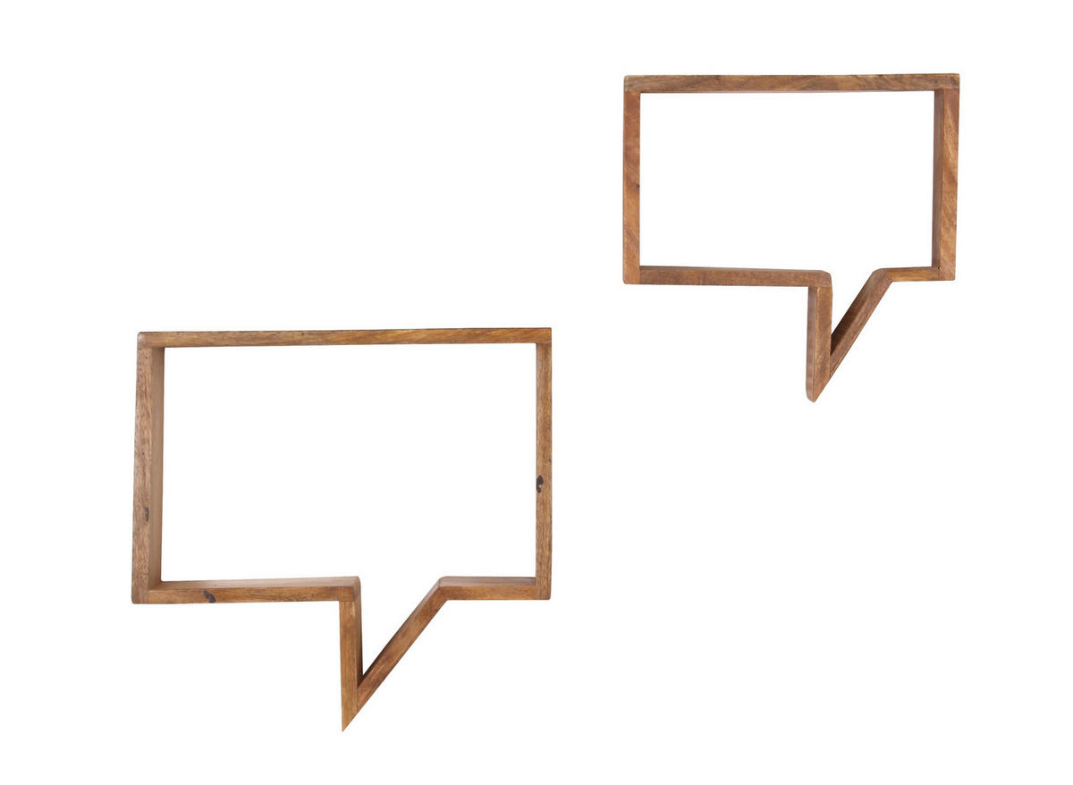 VÄGGHYLLPLAN SET 50-40/46-39/13-13 cm  - naturfärgad, Design, trä (50-40/46-39/13-13cm) - Livetastic