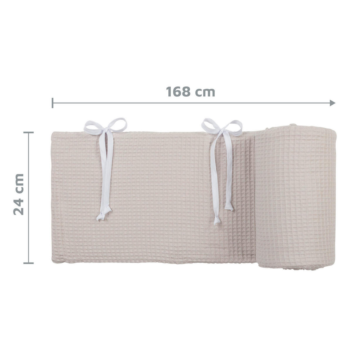 NESTCHEN   24/168 cm  - Grauweiß, Basics, Textil (24/168cm) - Babybay