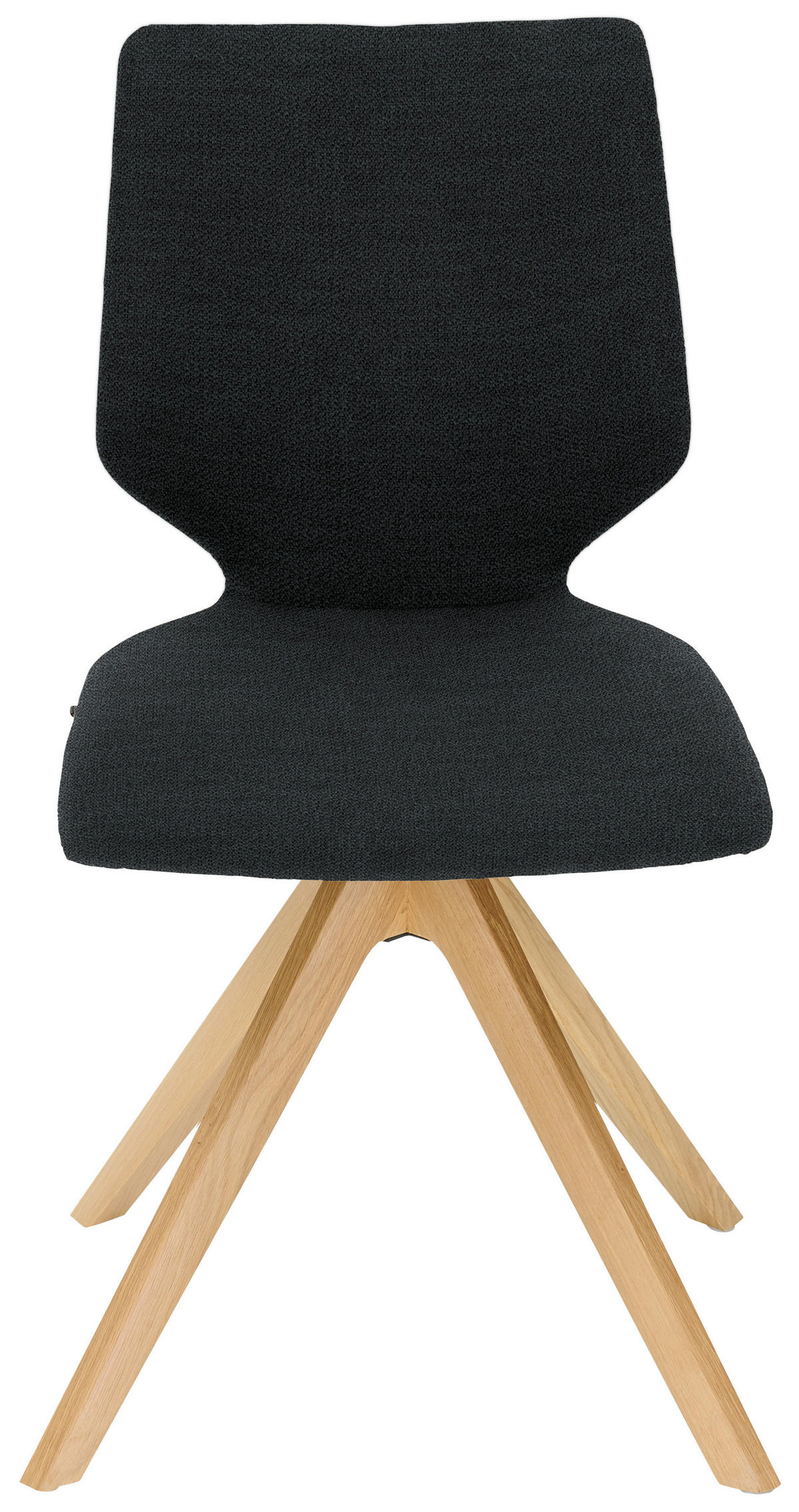 STUHL Struktur  - Eichefarben/Dunkelblau, Design, Holz/Textil (50/92/64cm) - Venjakob