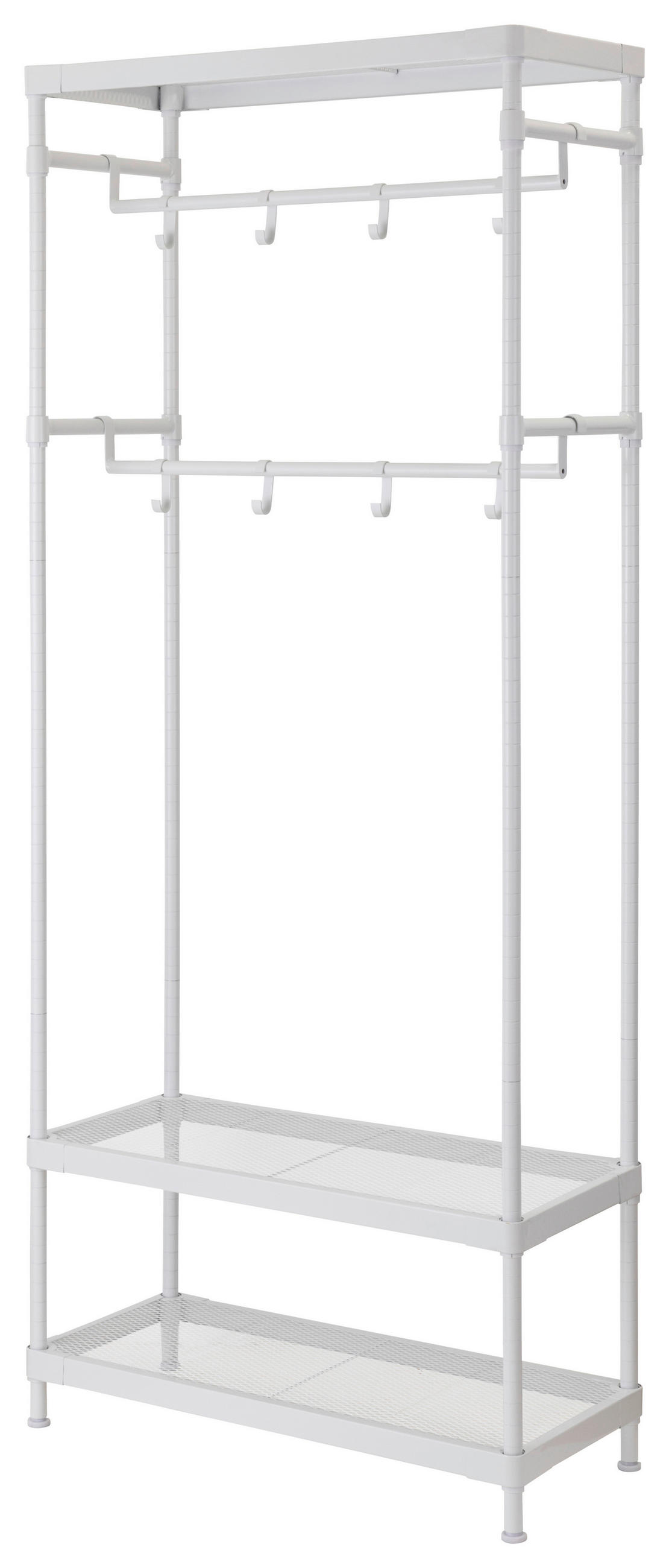 GARDEROBENSTÄNDER in Weiß 75/180/32 cm   - Weiß, Design, Metall (75/180/32cm) - MID.YOU