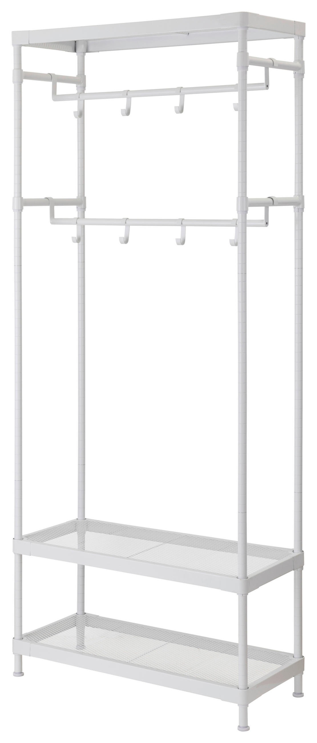 Mid.you Garderobenständer Weiß 75x180x32 cm