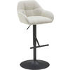 BARHOCKER in Metall, Textil Schwarz, Beige  - Beige/Schwarz, LIFESTYLE, Textil/Metall (53/88-109/50cm) - MID.YOU