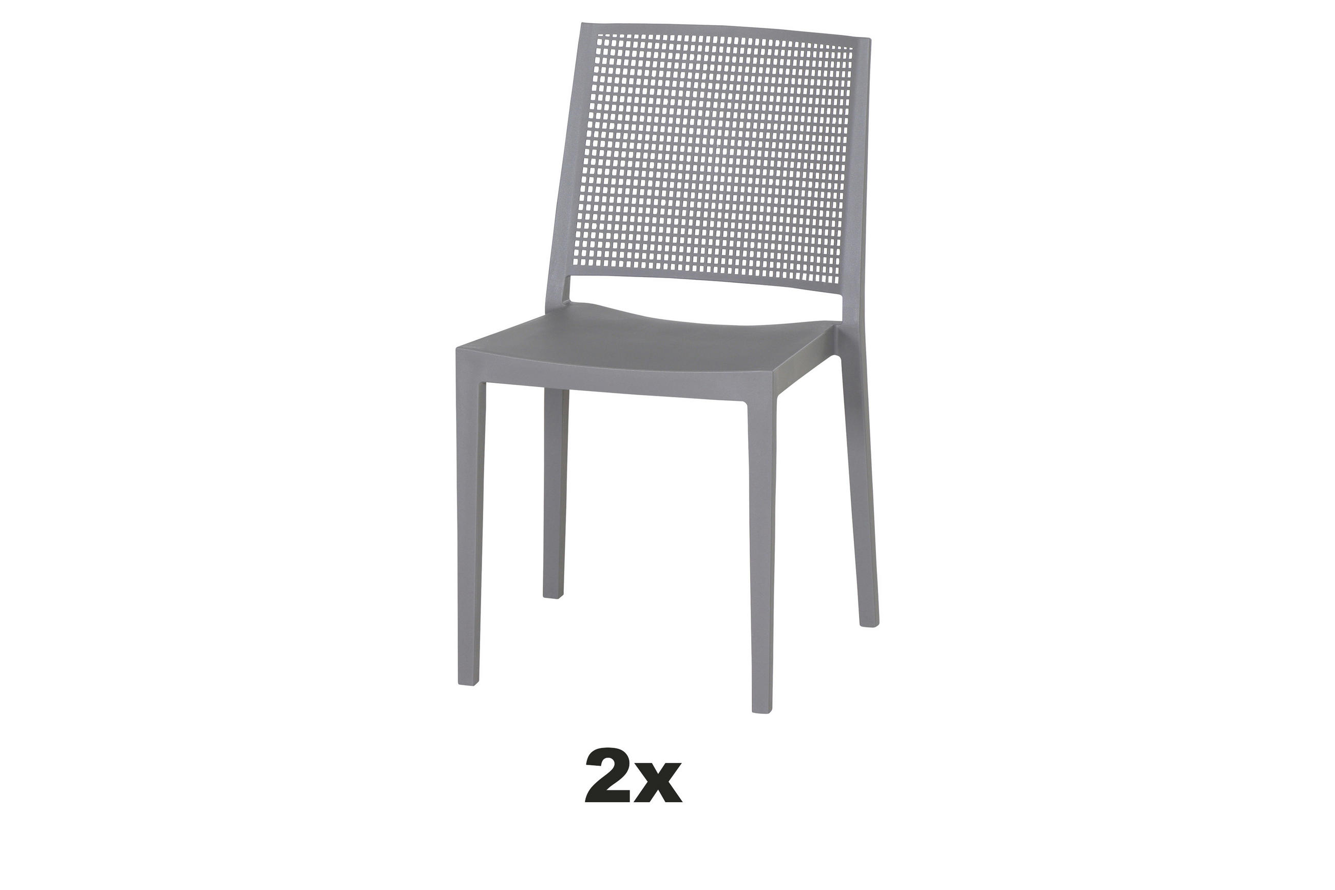 Siena Garden Stapelstuhl Grau 46x80x56 cm