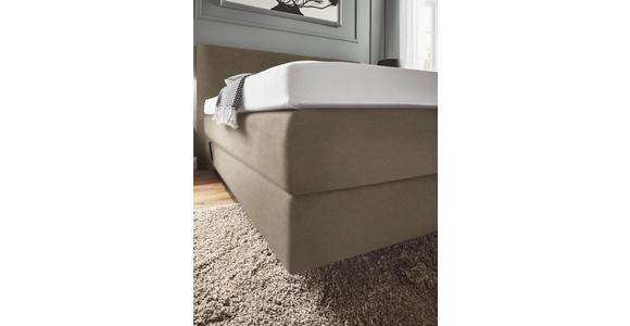 BOXSPRINGBETT 180/200 cm  in Schlammfarben  - Schlammfarben, KONVENTIONELL, Holz/Textil (180/200cm) - Dieter Knoll