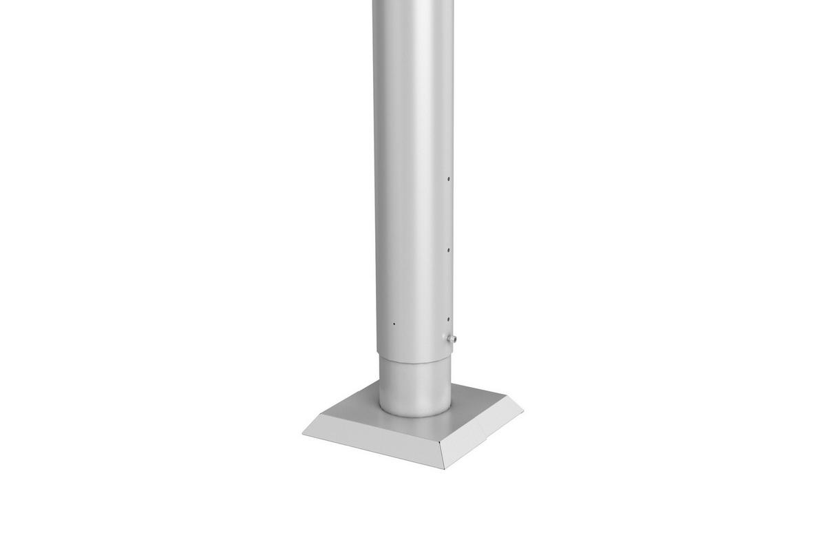 STEHER FÜR SICHTSCHUTZ - Silberfarben, Basics, Metall (8,5/96,5/8,5cm) - Biohort