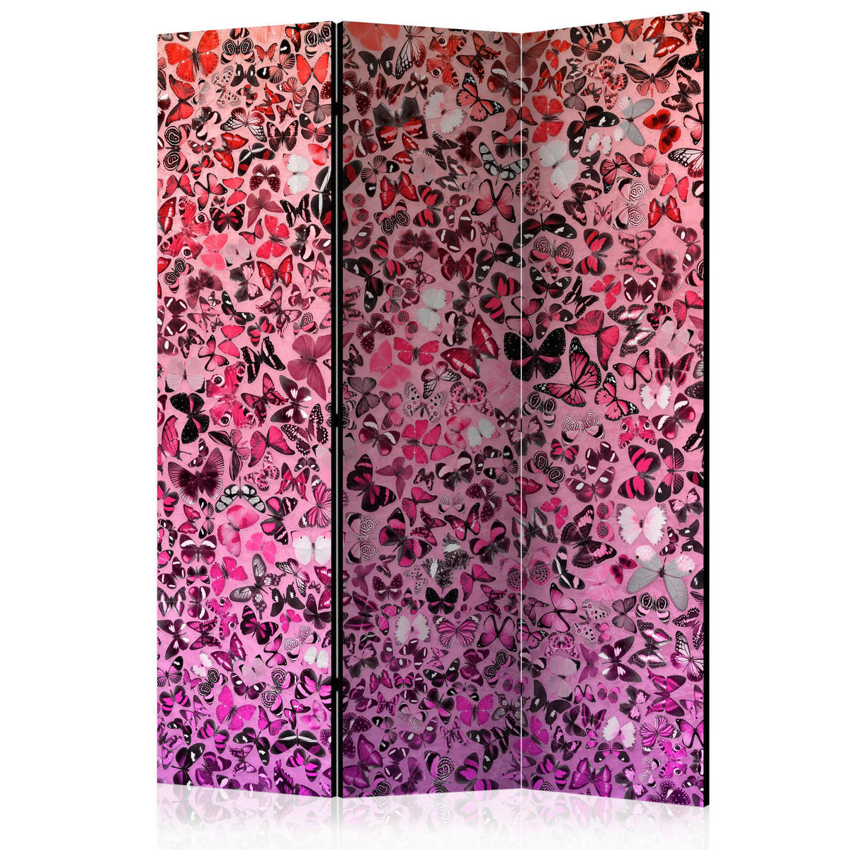 PARAVENT mit 3  Flügel - Pink/Violett, Basics, Holz/Textil (135/172/3cm) - artgeist