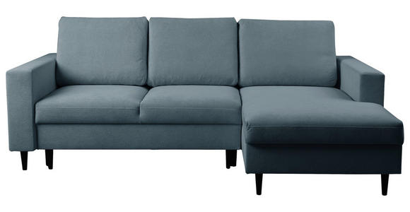 ECKSOFA  in Struktur Dunkelgrau  - Dunkelgrau/Schwarz, MODERN, Holz/Kunststoff (230/145cm) - Carryhome