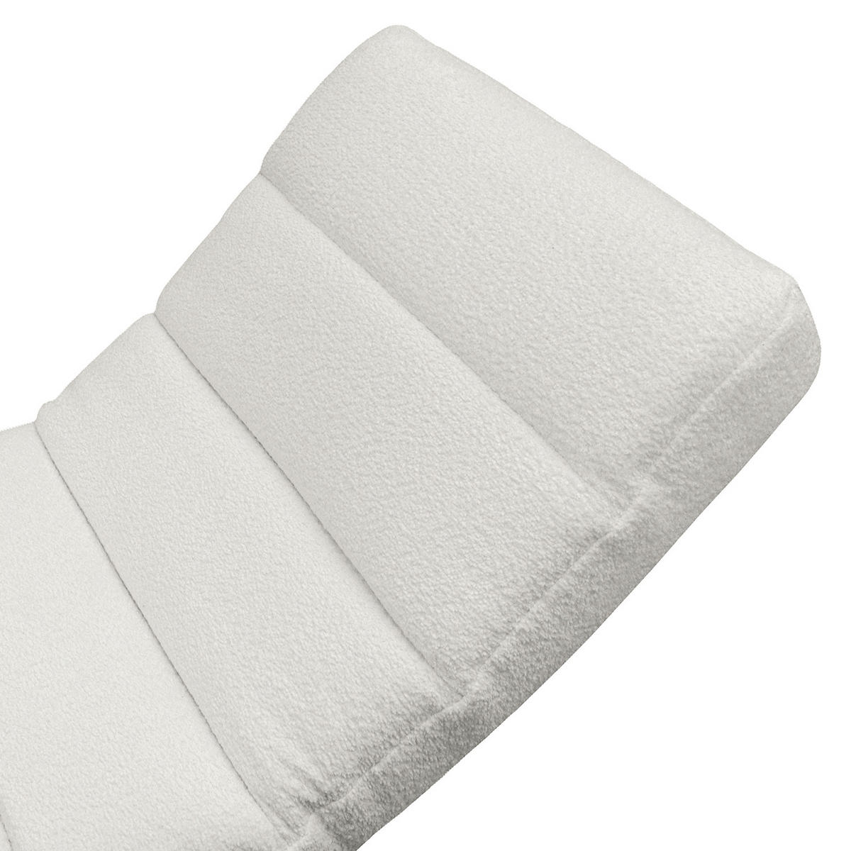 RELAXLIEGE SWING Bouclé Hellgrau  - Silberfarben/Hellgrau, Design, Textil/Metall (65/65-95/171cm) - Livetastic