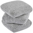 HOCKER in Holz, Textil Grau  - Grau, KONVENTIONELL, Holz/Textil (55/45/55cm) - Xora