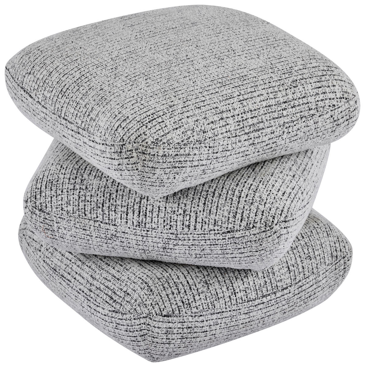 HOCKER Holz, Textil Grau  - Grau, Konventionell, Holz/Textil (55/45/55cm) - Xora