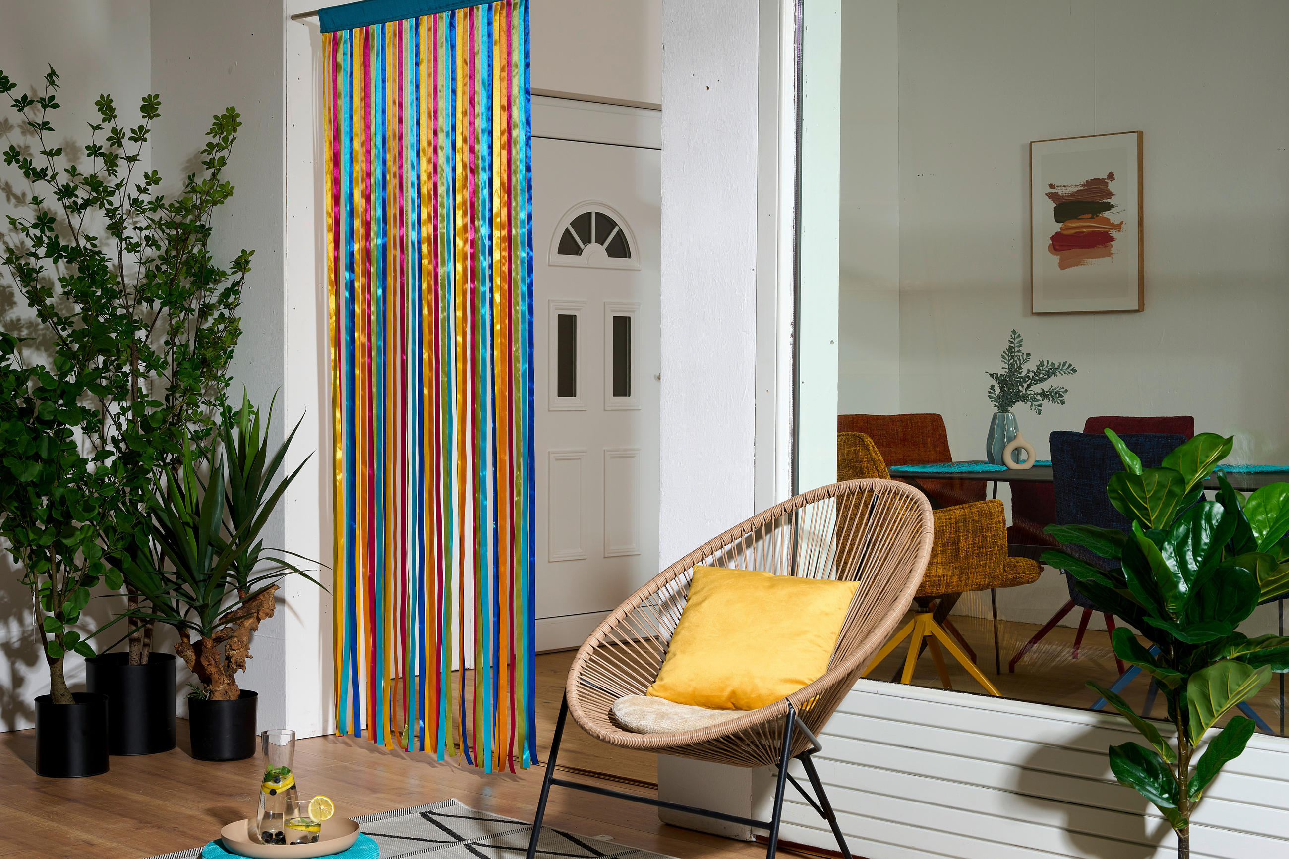 PROVÁZKOVÝ ZÁVĚS, vícebarevná, 90/245 cm - vícebarevná, Trend, textil (90/245cm) - Boxxx