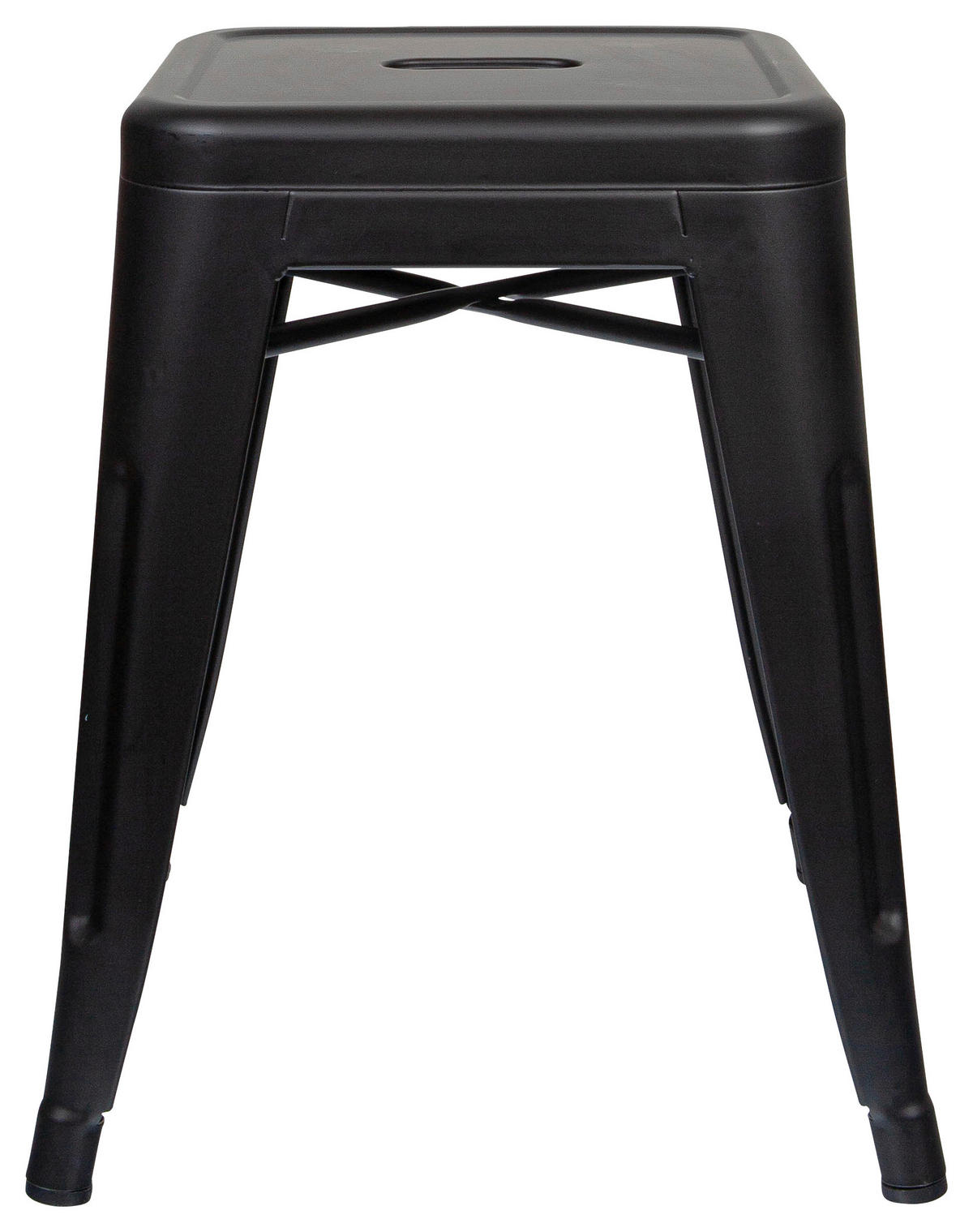 HOCKER Schwarz  - Schwarz, Basics, Metall (39/46/39cm) - MID.YOU