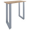 BARTISCH in Metall, Holzwerkstoff 110/102/50 cm   - Honigeiche/Silberfarben, KONVENTIONELL, Holzwerkstoff/Metall (110/102/50cm)