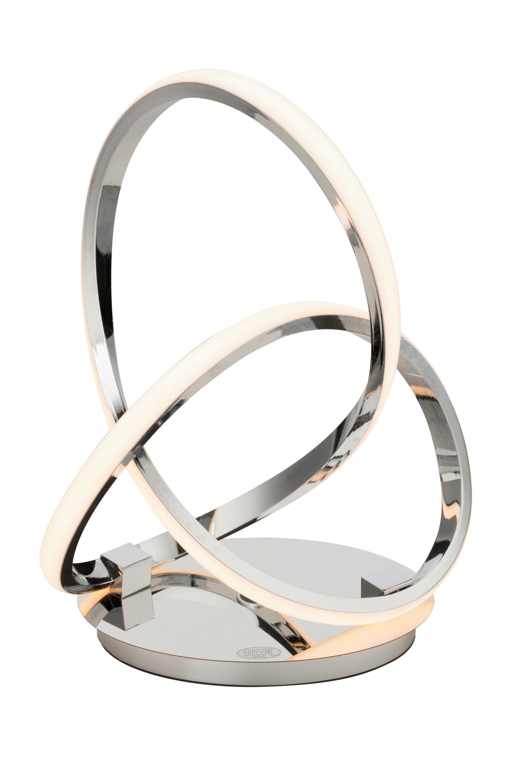 LED-TISCHLEUCHTE   24/33/14 cm   - Chromfarben, Design, Kunststoff/Metall (24/33/14cm) - Dieter Knoll