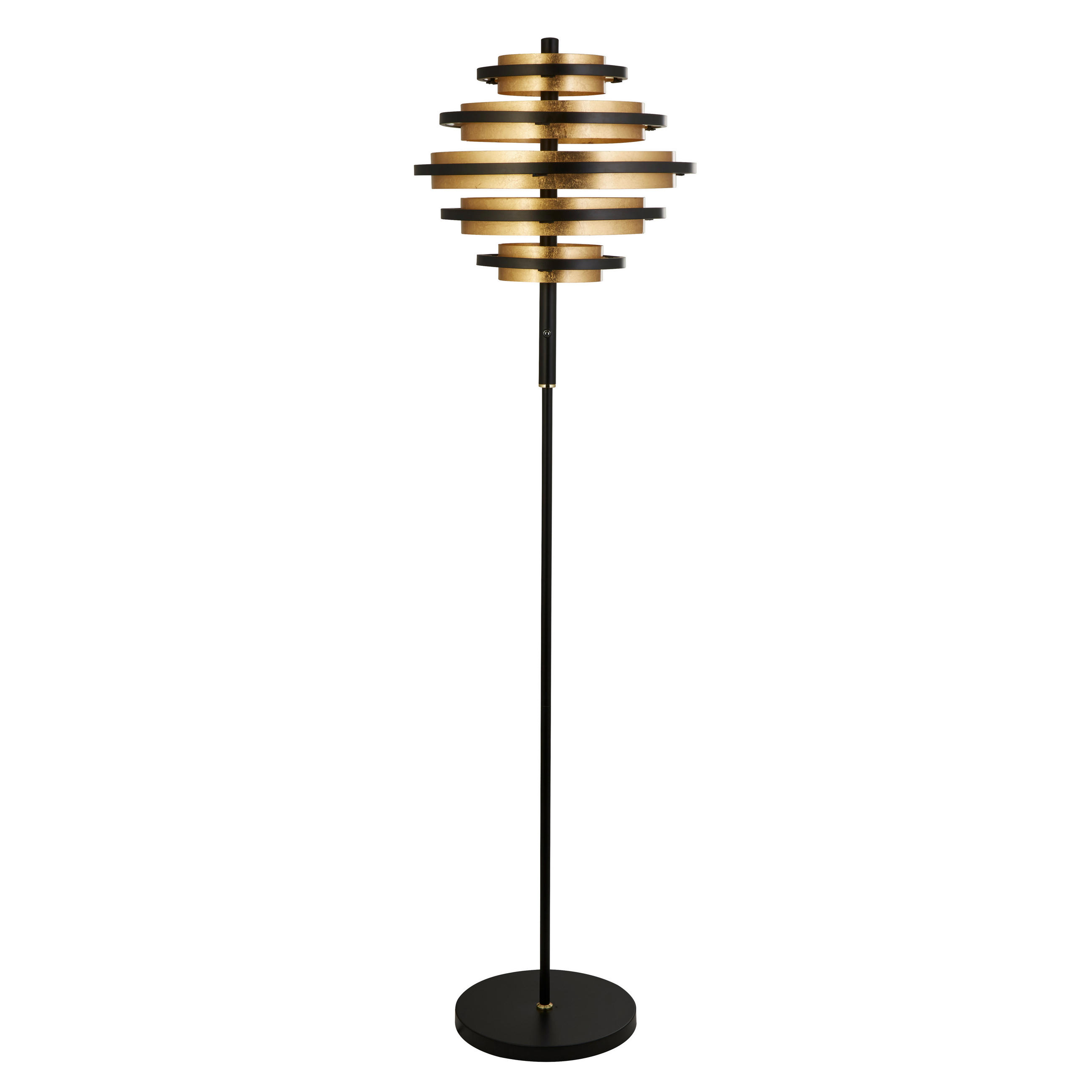 LED-STEHLEUCHTE 40/148 cm    - Messingfarben/Goldfarben, Design, Metall (40/148cm) - Searchlight