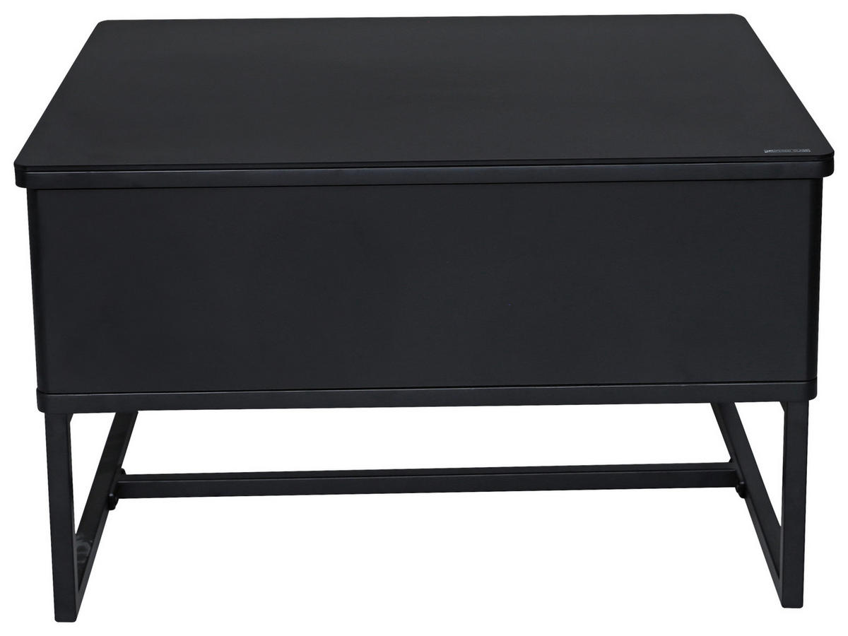 COUCHTISCH in Metall 70/40,5-65,5/60 cm  - Schwarz, Design, Metall (70/40,5-65,5/60cm) - Livetastic