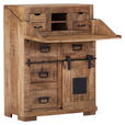 SEKRETÄR - Schwarz/Braun, LIFESTYLE, Holz (80/107/39cm) - Landscape