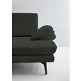3-SITZER-SOFA in Leder Dunkelgrün  - Dunkelgrün/Schwarz, Design, Leder/Metall (222/86/104cm) - Dieter Knoll