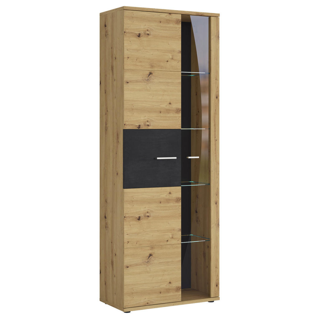 Vitrine Nina Eiche Artisan/Fresco B: 74 cm