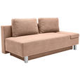 SCHLAFSOFA Flachgewebe Altrosa  - Chromfarben/Altrosa, Design, Holz/Textil (205/77-93/99cm) - Novel