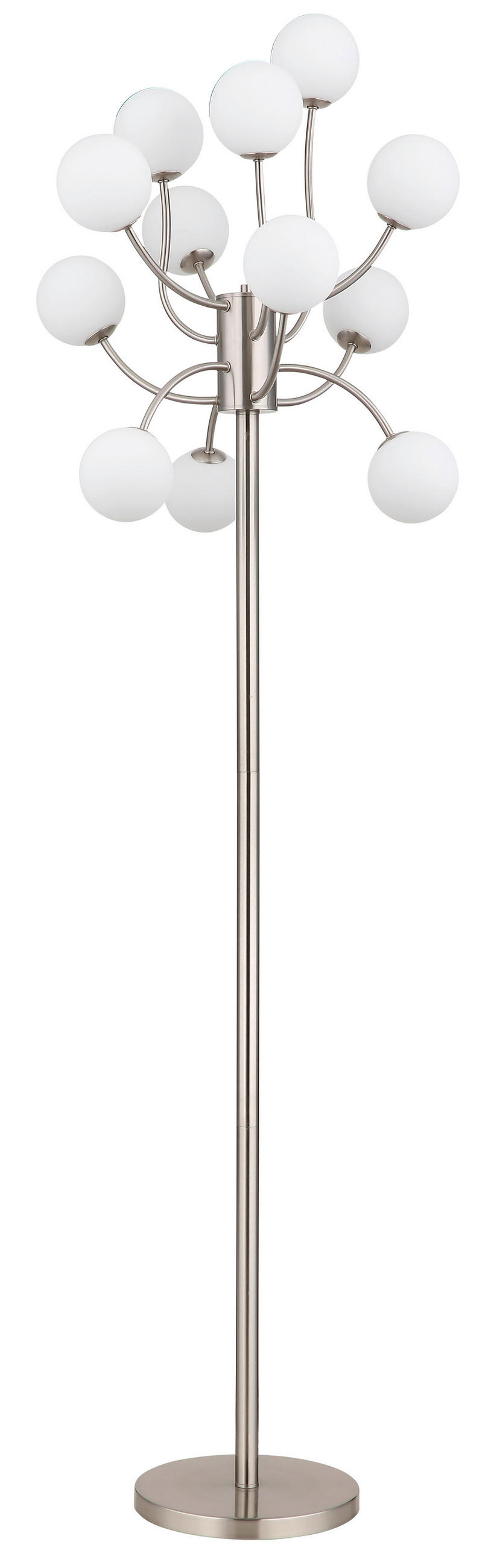 LED-GOLVLAMPA RIHA 62/200 cm    - vit/svart, Klassisk, metall/glas (62/200cm) - Globo