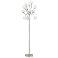 LED-STEHLEUCHTE - Weiss/Schwarz, Konventionell, Glas/Kunststoff (62/200cm) - Globo
