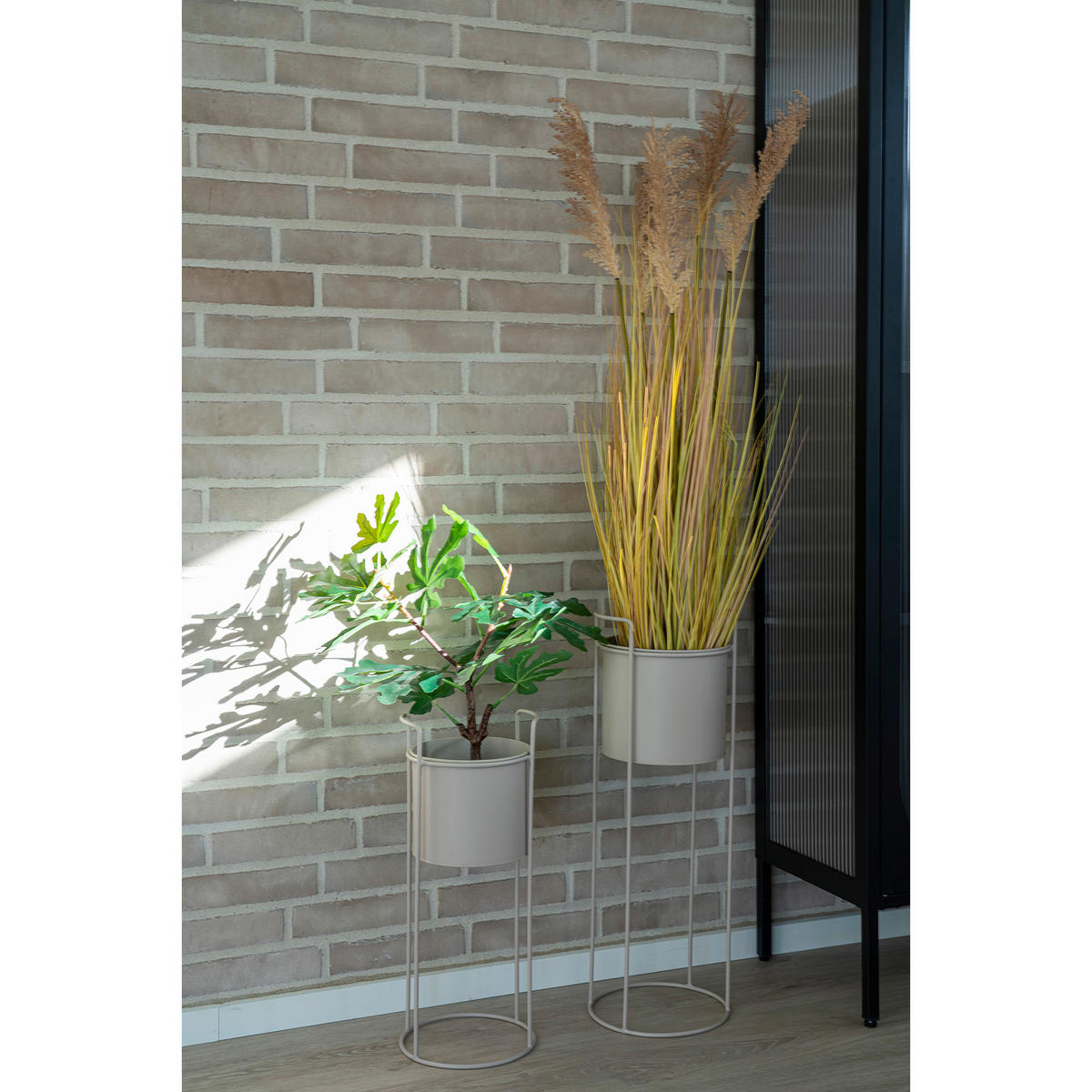 ÜBERTOPF-SET  - Beige, Design, Metall
