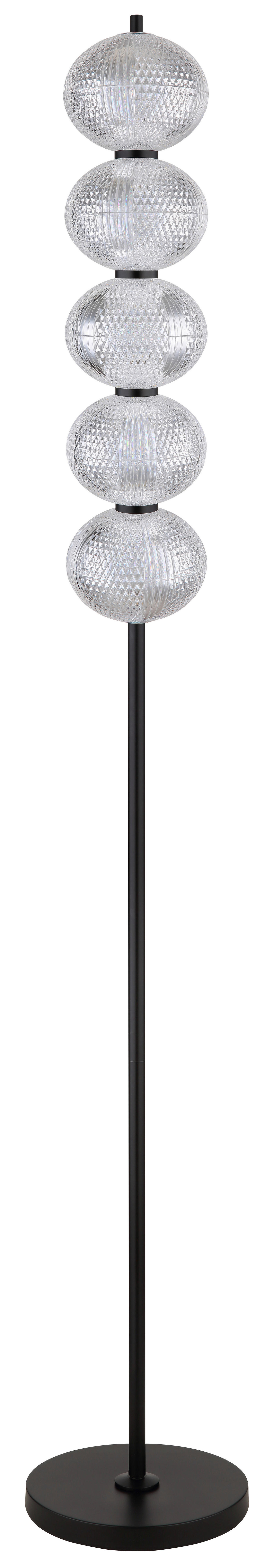 LED-STEHLEUCHTE 25/160 cm    - Klar/Schwarz, KONVENTIONELL, Kunststoff/Metall (25/160cm) - Globo