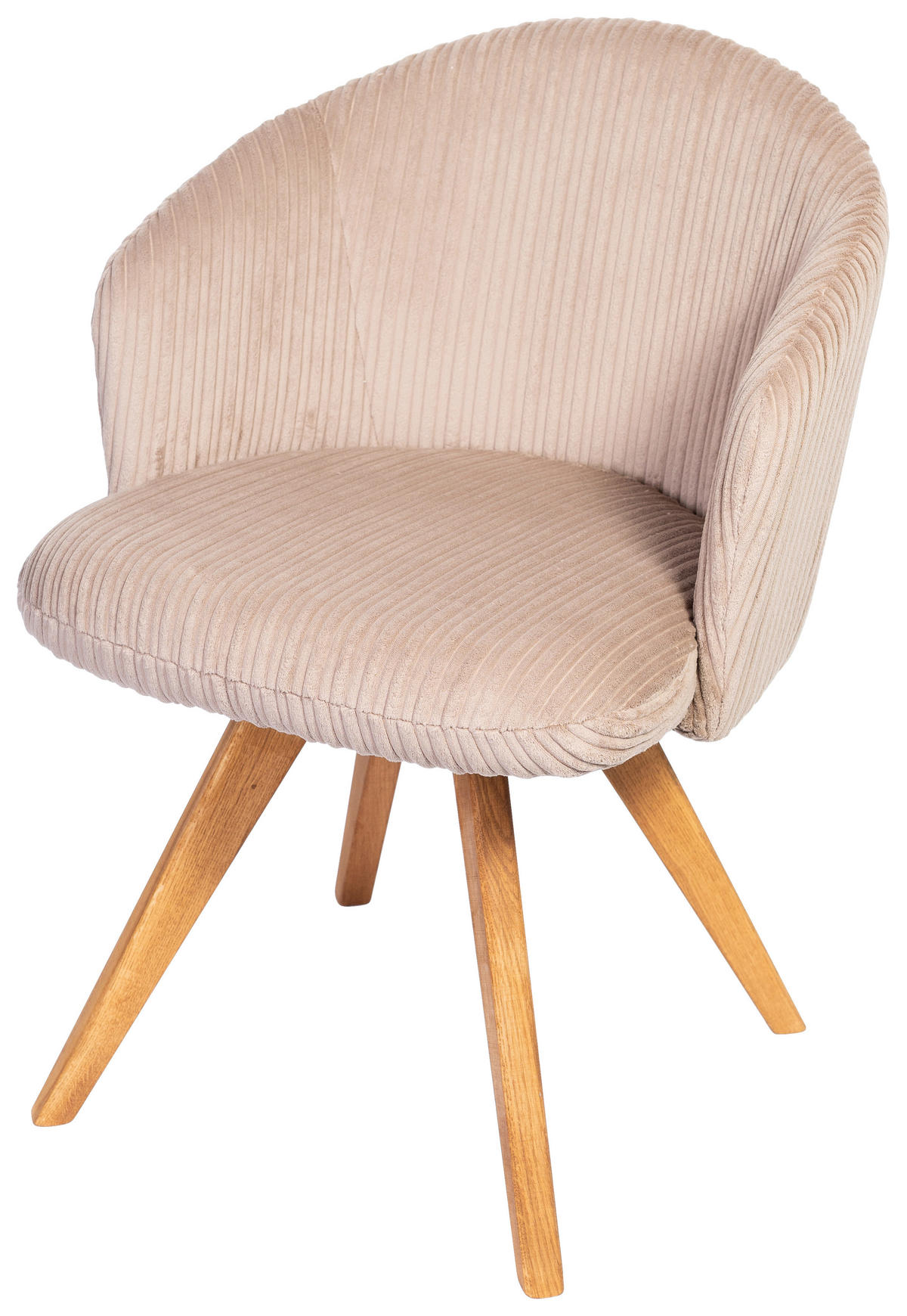 ARMLEHNSTUHL  in Feincord  - Eichefarben/Braun, KONVENTIONELL, Holz/Textil (59/64/58cm) - Stylife