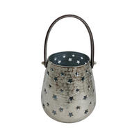 LATERNE  - Dunkelbraun/Nickelfarben, LIFESTYLE, Leder/Metall (14/21,5cm) - X-Mas