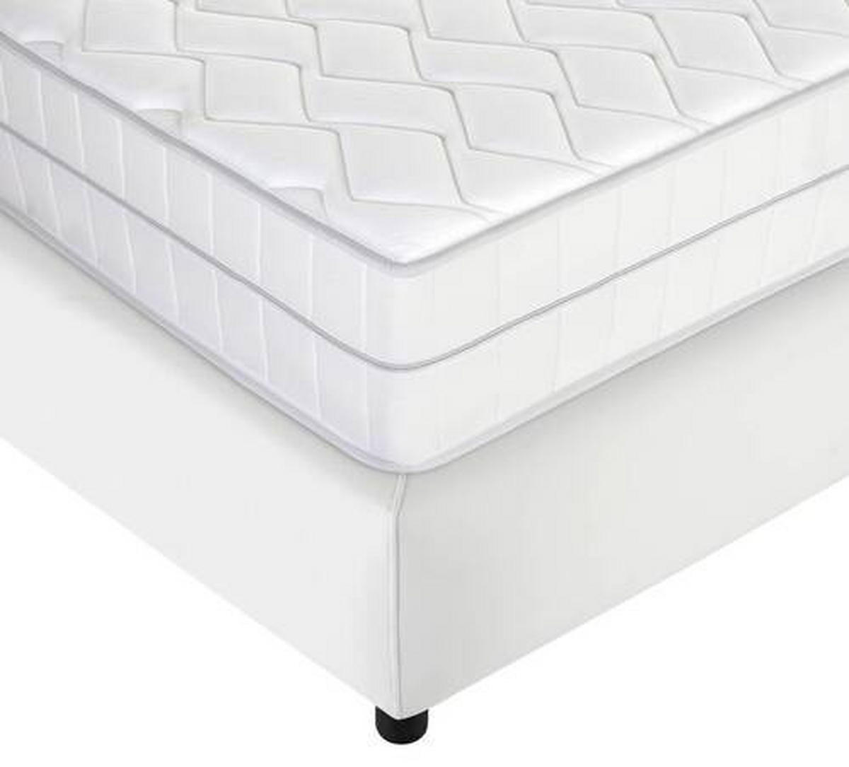 KALTSCHAUMMATRATZE 90/190 cm Höhe ca. 15 cm 5 -Zonen - Weiß, Basics, Textil (90/190cm) - P & B