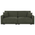 2-SITZER-SOFA  in Chenille Dunkelgrau  - Dunkelgrau/Schwarz, KONVENTIONELL, Kunststoff/Textil (233/90/110cm) - Carryhome