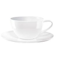 JUMBOTASSE MIT UNTERTASSE A TABLE  - Weiß, Basics, Keramik (0.35l) - ASA