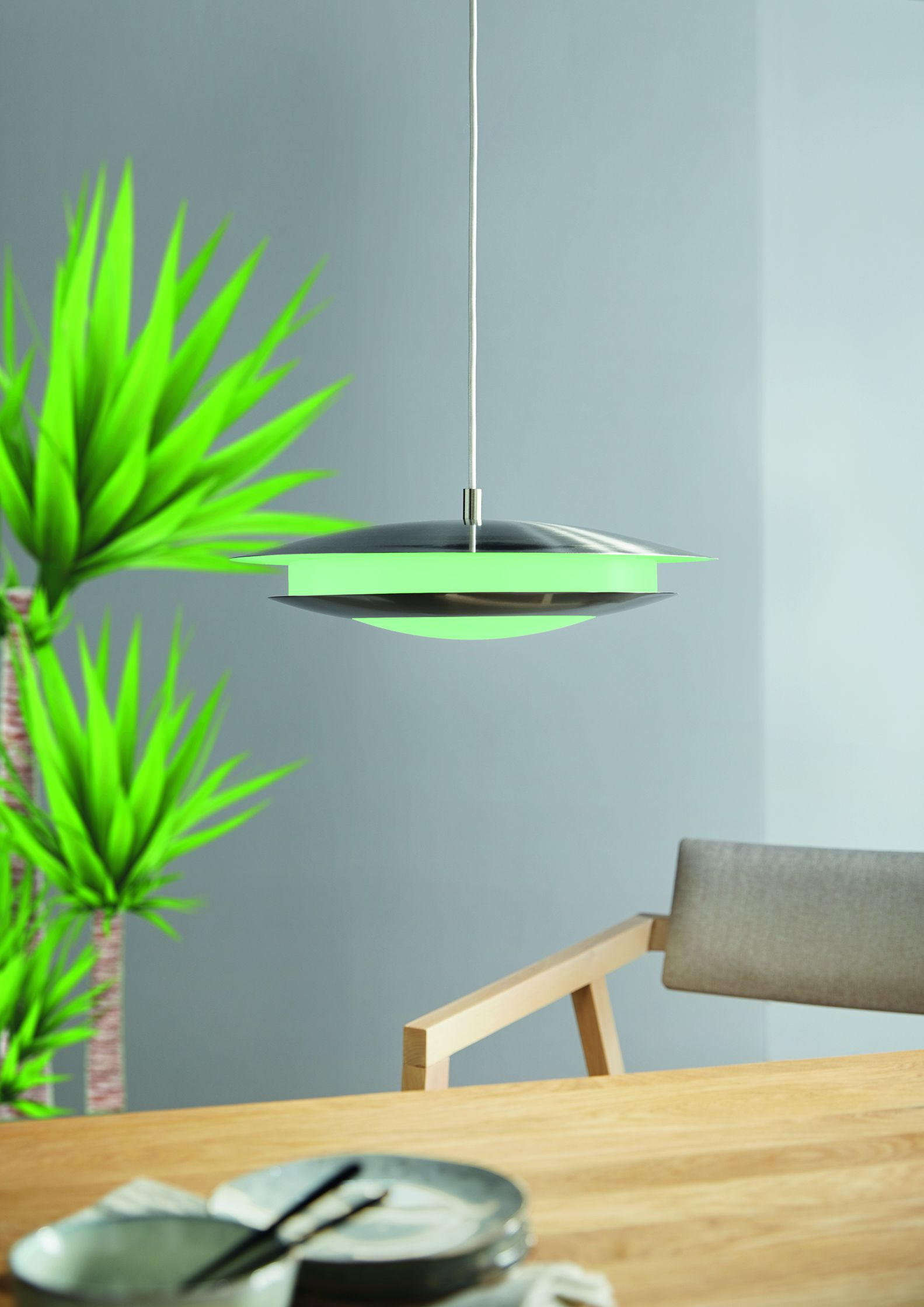 LED-HÄNGELEUCHTE MONEVA-CONNECT - Schwarz/Weiß, Design, Kunststoff/Metall (48,5/150cm)
