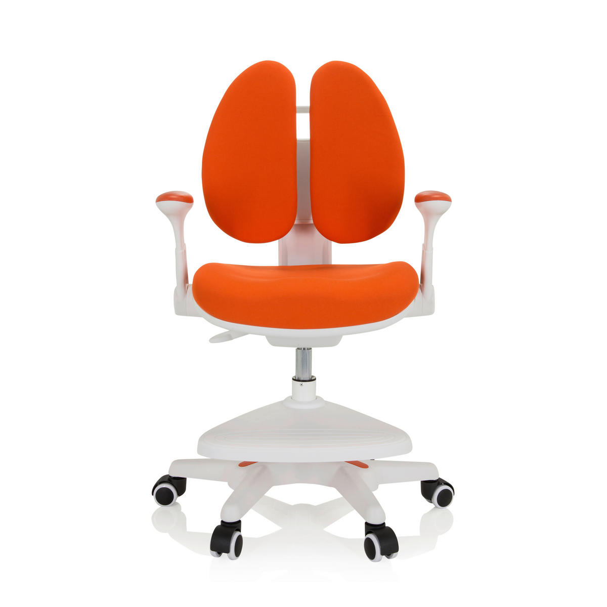 JUGENDDREHSTUHL  in Netzbespannung Orange, Weiß  - Orange/Weiß, MODERN, Kunststoff/Textil (56/88/52cm) - MID.YOU