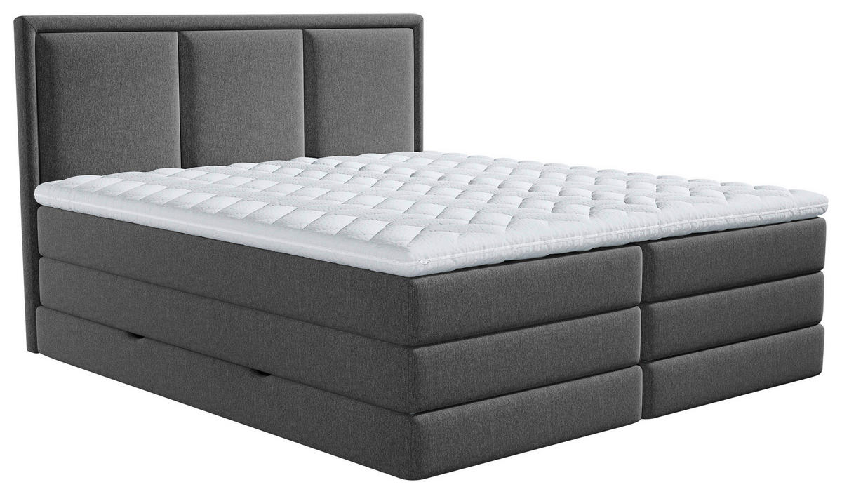 BOXSPRING KREVET    200/220 cm  - antracit, Design, tekstil/plastika (200/220cm) - MID.YOU