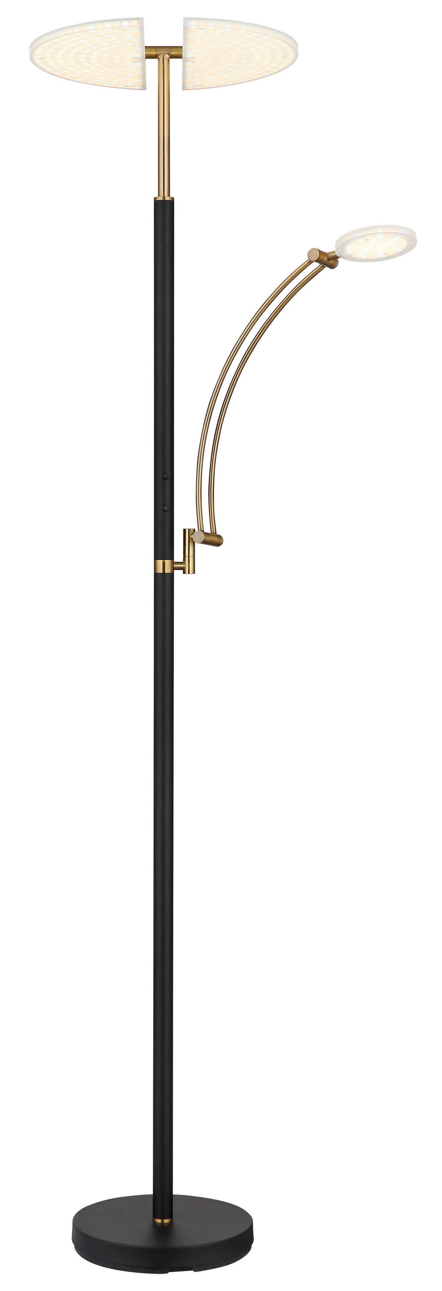 VISOKA STOJEČA LED-SVETILKA  TIRANA //2700/4000/6000 K// - črna/bela, Design, kovina/umetna masa (80/40,5/183cm) - Globo