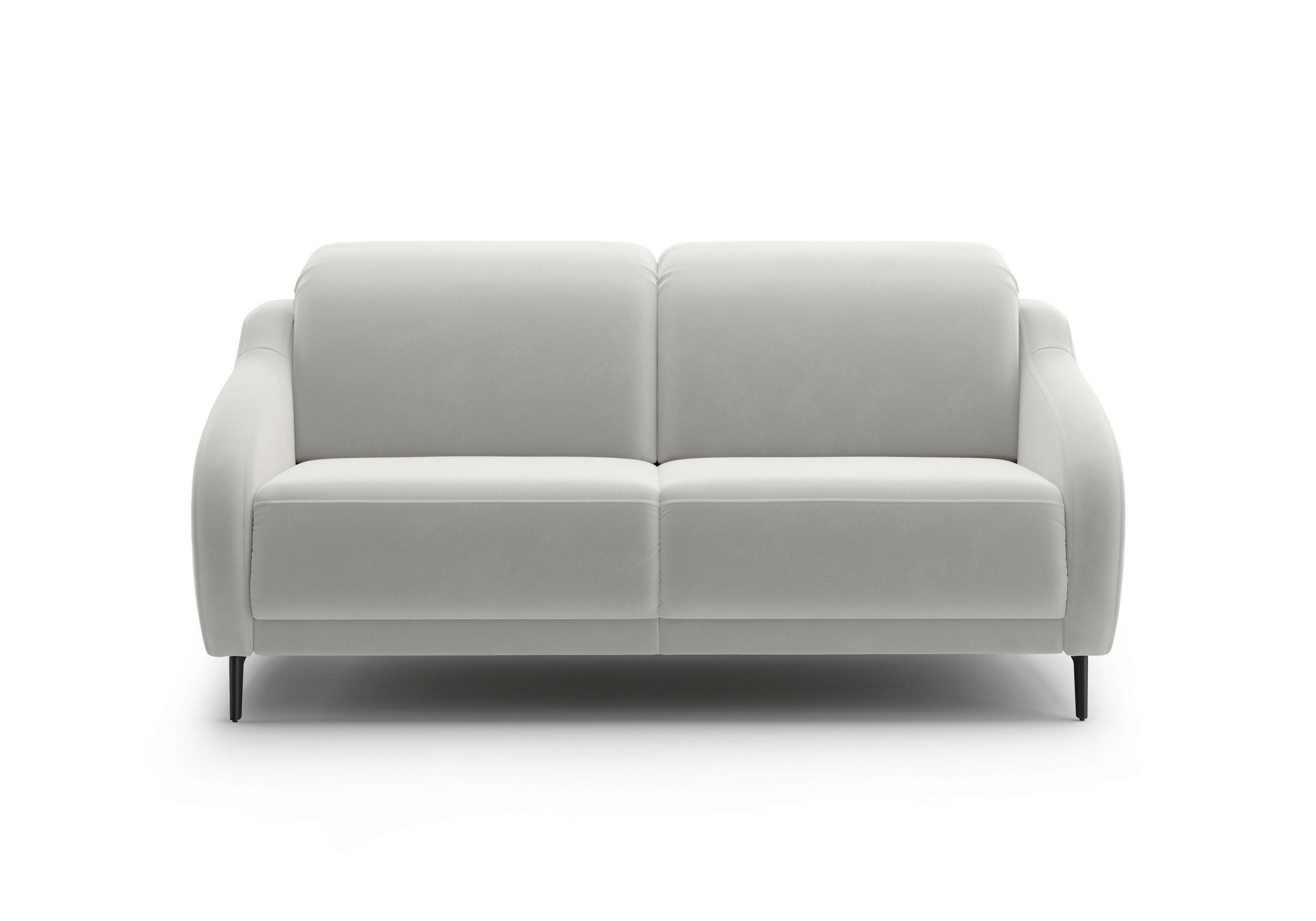3-SITZER-SOFA in Samt Sandfarben  - Sandfarben/Schwarz, MODERN, Textil/Metall (192/93/104cm) - Sit & More