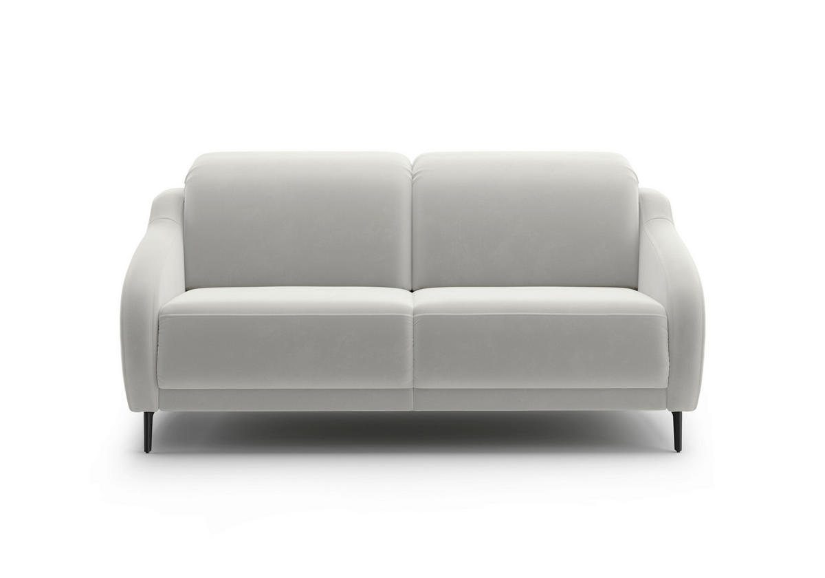 2,5-SITZER in Samt Sandfarben  - Sandfarben/Schwarz, MODERN, Textil/Metall (172/93/104cm) - Sit & More