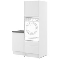 WASCHMASCHINENSCHRANK 123/206,2/58 cm Weiss  - Weiss, Basics, Holzwerkstoff (123/206,2/58cm) - Impuls