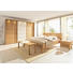 SCHWEBETÜRENSCHRANK 3-türig Eiche massiv Eichefarben, Weiß - Eichefarben/Weiß, Design, Glas/Holz (300/236/67cm) - Linea Natura