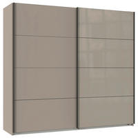 GARDEROB MED SKJUTDÖRRAR 225/208/65 cm 2-dörrar - sahara/grafitfärgad, Design, metall/trämaterial (225/208/65cm) - Carryhome