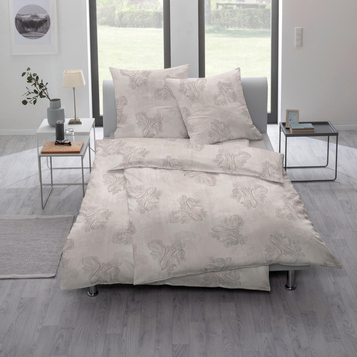 BETTWÄSCHE WERBEWARE Makosatin  - Rosa, Design, Textil (27/38/3cm) - Estella