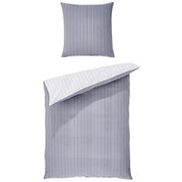 WENDEBETTWÄSCHE TANGO Seersucker 200/200 cm  - Silberfarben, KONVENTIONELL, Textil (200/200cm) - Janine