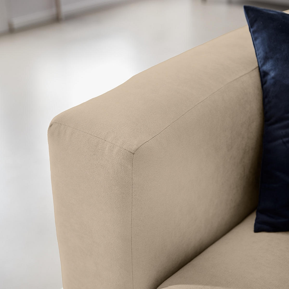 ECKSOFA in Struktur Taupe  - Taupe, Modern, Textil (255/72/160cm) - Trendmanufaktur