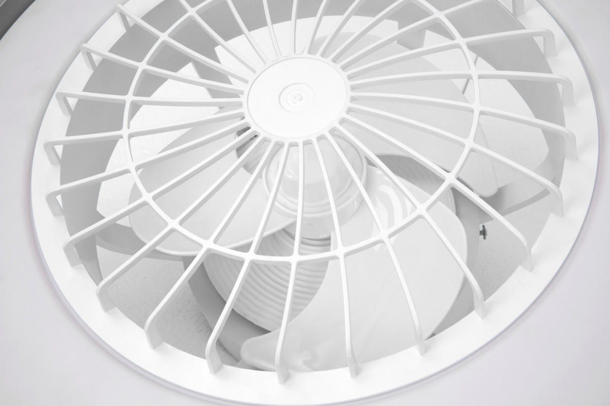 PLAFONSKI VENTILATOR   - bela/zlatna, Osnovno, metal/plastika (50/12cm) - Mican