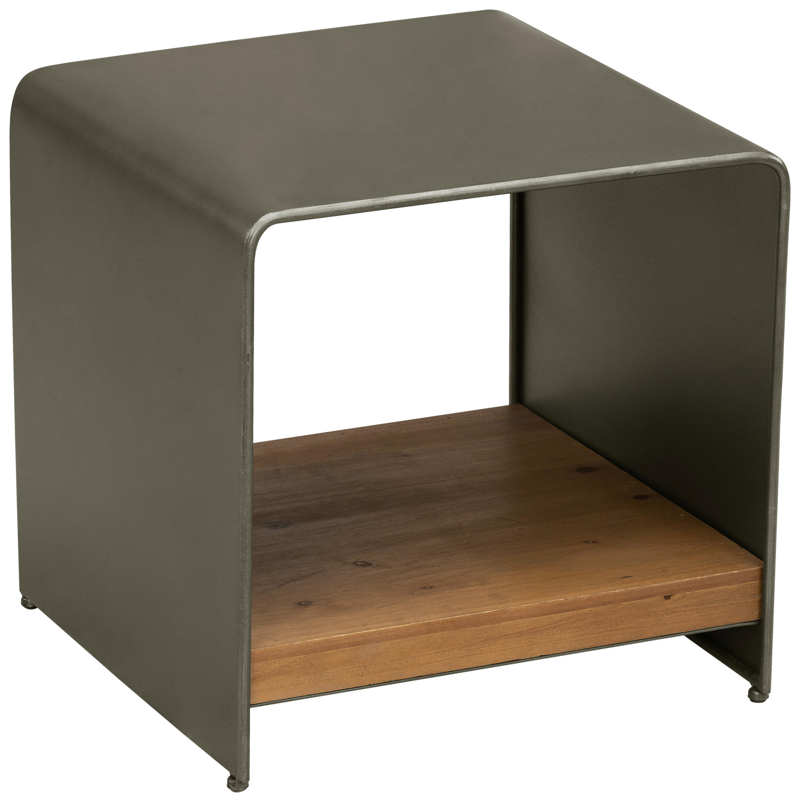 BEISTELLTISCH Tanne massiv Naturfarben, Schwarz quadratisch  - Schwarz/Naturfarben, KONVENTIONELL, Holz/Metall (40/39.5/40cm) - Livetastic