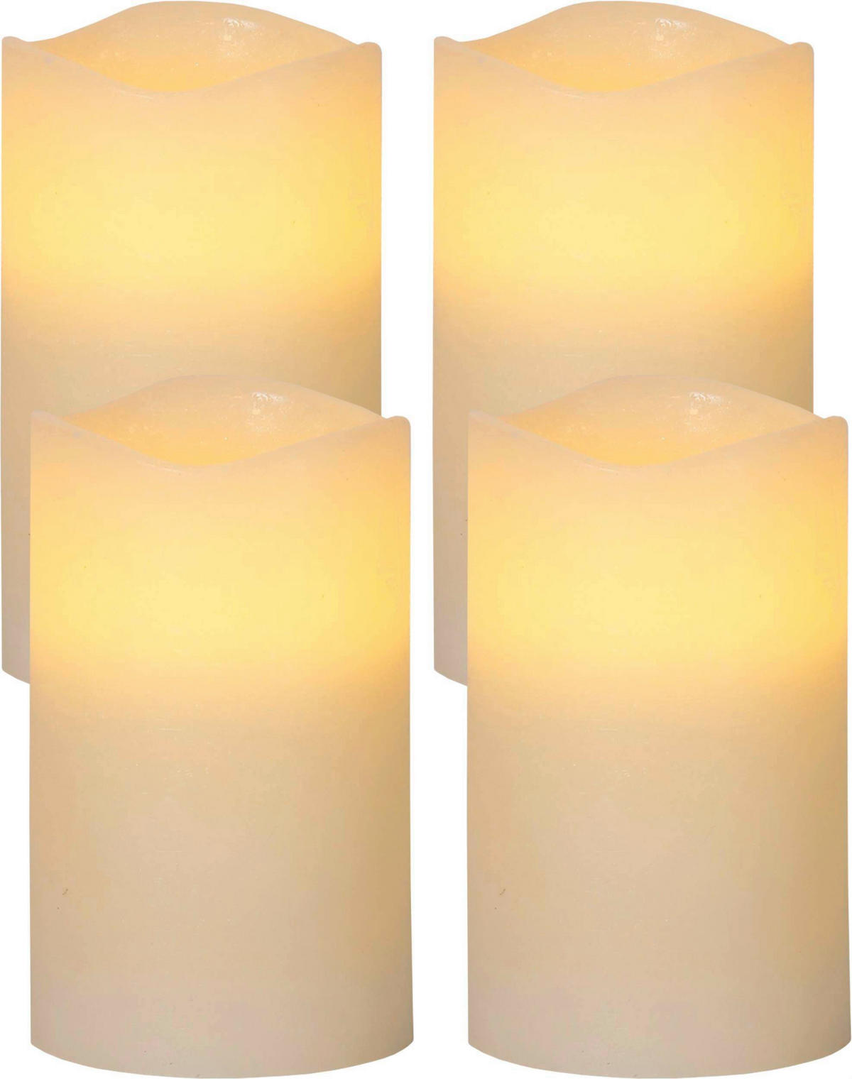 LED-KERZE 7,5/12,5 cm  - Beige, Basics, Naturmaterialien/Kunststoff (7,5/12,5cm) - Eglo