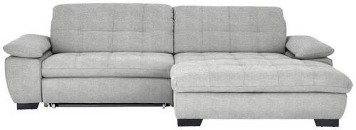ECKSOFA in Webstoff Platinfarben  - Platinfarben/Schwarz, Design, Textil/Metall (265/180cm) - Carryhome