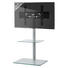 TV-RACK Glas, Metall Klar, Silberfarben - Klar/Silberfarben, KONVENTIONELL, Glas/Metall (95/60/45cm)
